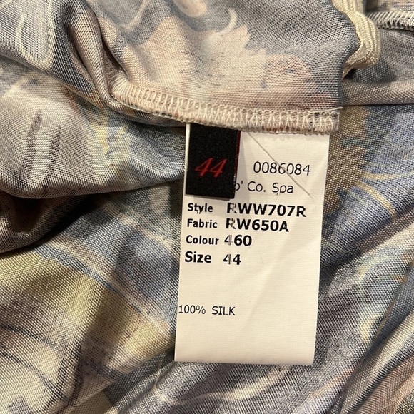 Rochas Silk Midi Short Sleeve Dress Sz-44/8 - Picture 13 of 14